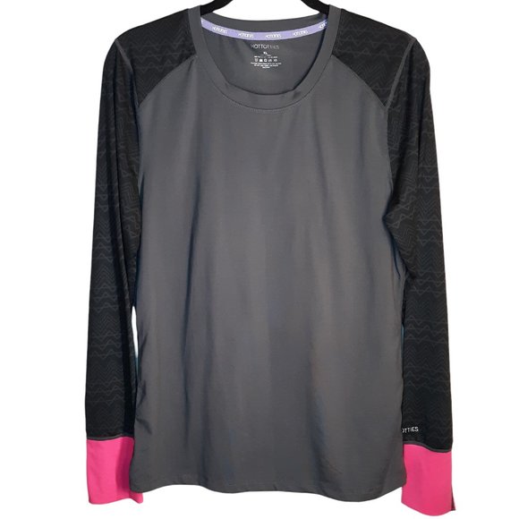 Colorblock zigzag sleeves w/thumbholes - Picture 2 of 8